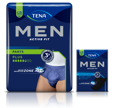 TENA Men Protective Shield, TENA Men Active Fit pelenkanadrág TENA Men Protective Shield, TENA Men Active Fit pelenkanadrág